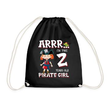 Pirate Boy 2 ans pirate 2ème anniversaire - Sac de sport léger - noir - Devant