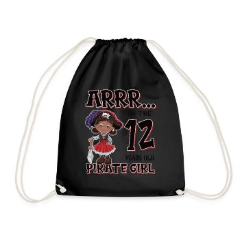 Pirate Boy 12 Jahre alter Pirat 12. Geburtstag - Turnbeutel - Schwarz - Vorne