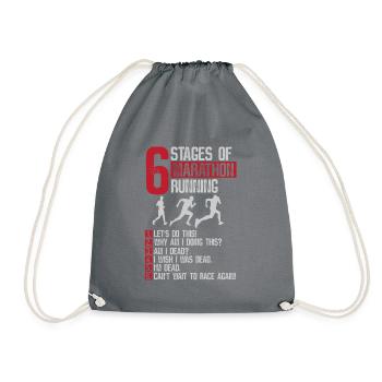 Stages of running - Turnbeutel - Grau - Vorne