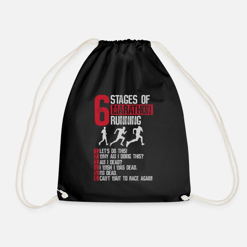 Stages of running - Turnbeutel - Schwarz