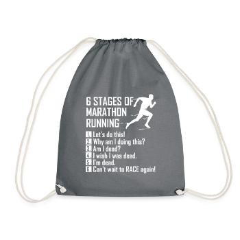 Stages of running - Turnbeutel - Grau - Vorne