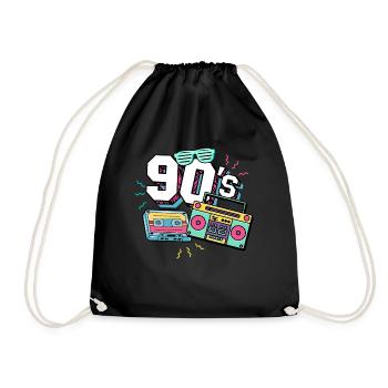 90s 90s - Drawstring Bag - black - Front