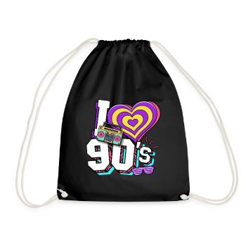Années 90 J’aime années 90 - Sac de sport léger - noir - Devant