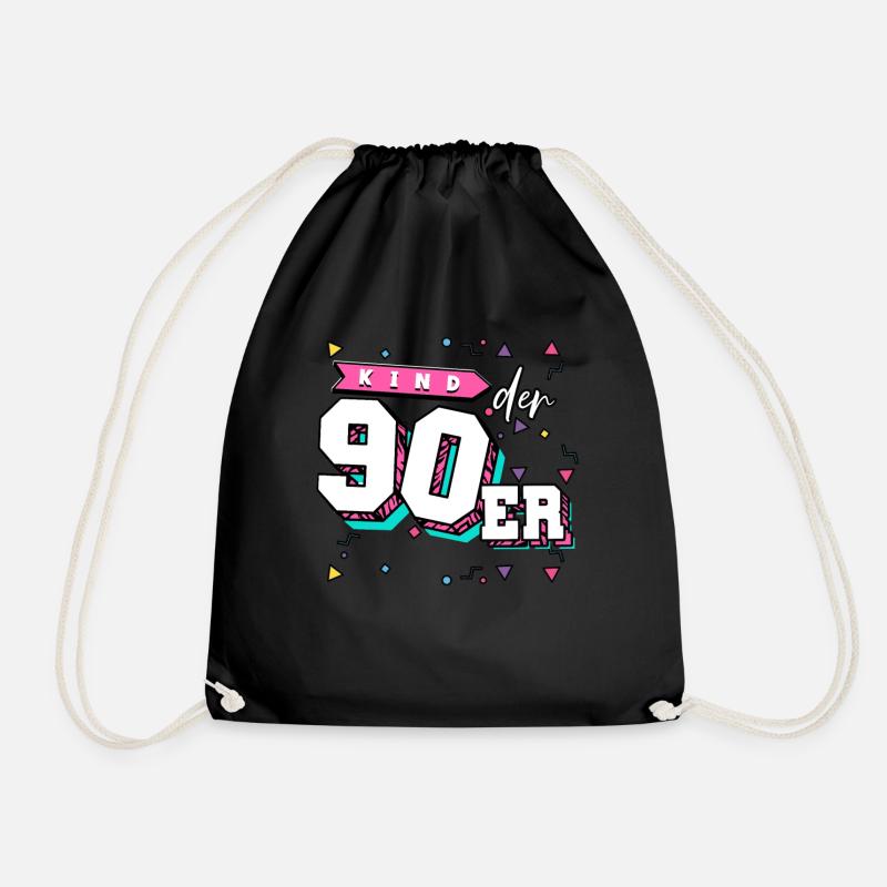 90er Jahre Kinder Der 90er - Turnbeutel - Schwarz
