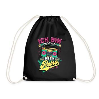 Ich Bin Nicht Alt Ich Bin Retro 90er Jahre - Turnbeutel - Schwarz - Vorne