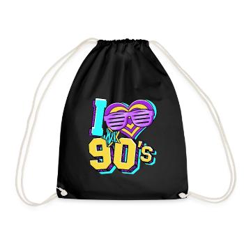 Années 90 J’aime années 90 - Sac de sport léger - noir - Devant