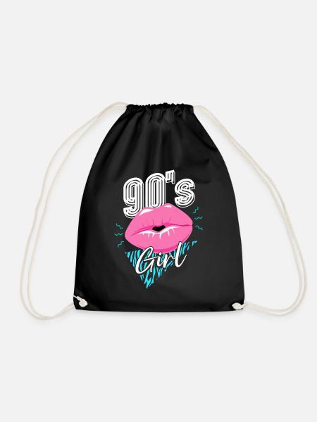 90er Jahre 90s Girl - Turnbeutel - Schwarz