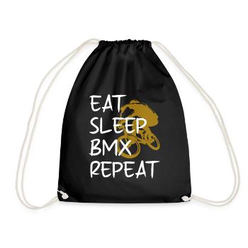 Bmx Kid Good Gift boy | eat sleep bmx repeat - Sac de sport léger - noir - Devant