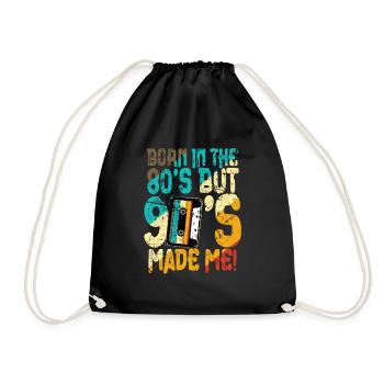 80s Born In The 80s - Drawstring Bag - black - Front