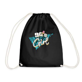 90s 90s Girl - Drawstring Bag - black - Front