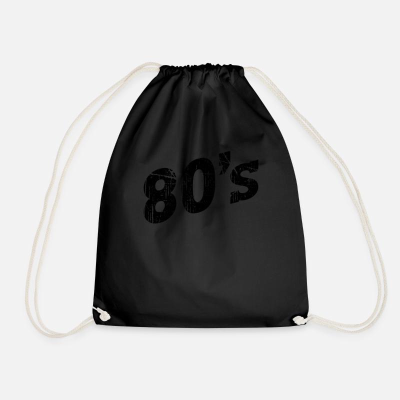 80er Jahre 80s - Turnbeutel - Schwarz