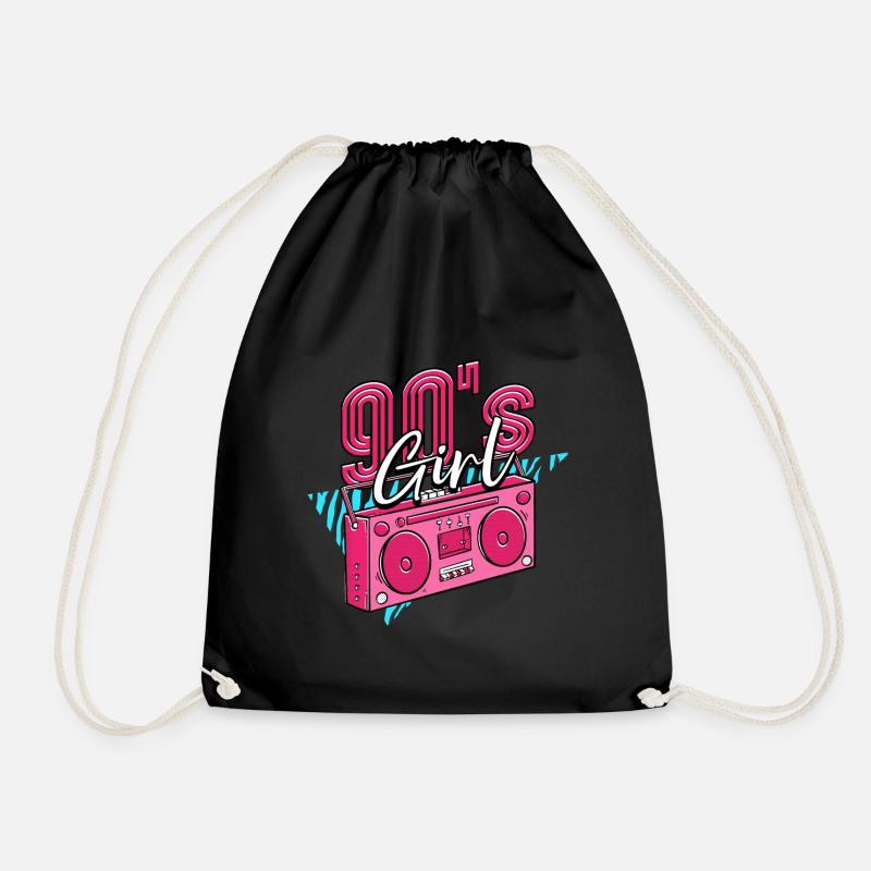 90s 90s Girl - Drawstring Bag - black