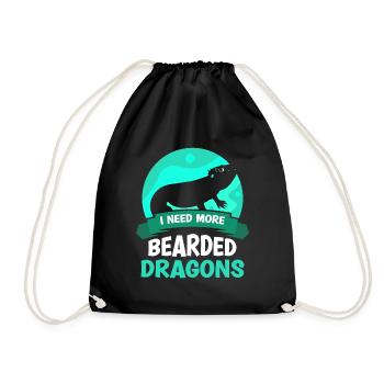 I need more Bearded Dragons - Turnbeutel - Schwarz - Vorne