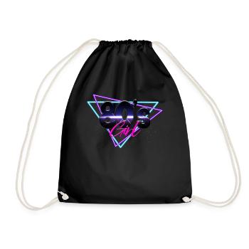 80s 80s Girl - Drawstring Bag - black - Front