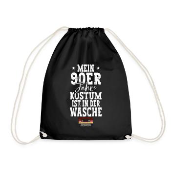 Mein 90er Kostüm Ist In Der Wäsche 90er Jahre - Turnbeutel - Schwarz - Vorne