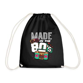 80s Made In The 80s - Drawstring Bag - black - Front