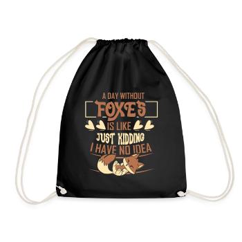 A day without foxes - Turnbeutel - Schwarz - Vorne