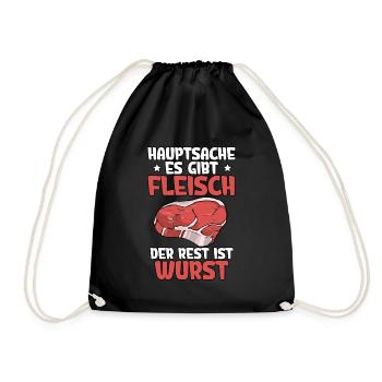Fleischer Metzger - Turnbeutel - Schwarz - Vorne