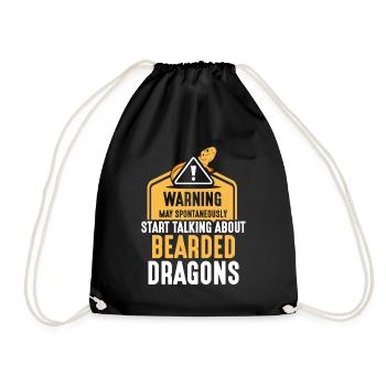 start talking about Bearded Dragons - Turnbeutel - Schwarz - Vorne
