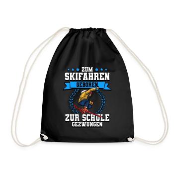 Skifahren Ski - Turnbeutel - Schwarz - Vorne