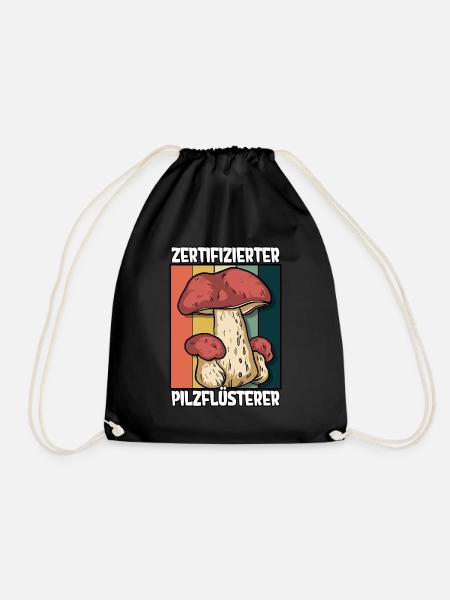 Pilzsammler Pilz Sucher - Turnbeutel - Schwarz