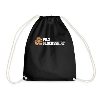 Pilz Glücksbringer Pilzsammler Pilz Sucher - Turnbeutel - Schwarz - Vorne