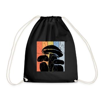 Cueilleur de champignons vintage Mushroom Finder - Sac de sport léger - noir - Devant
