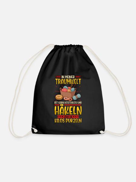 Häkeln - Turnbeutel - Schwarz