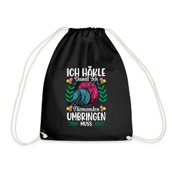 Häkeln - Turnbeutel - Schwarz - Vorne