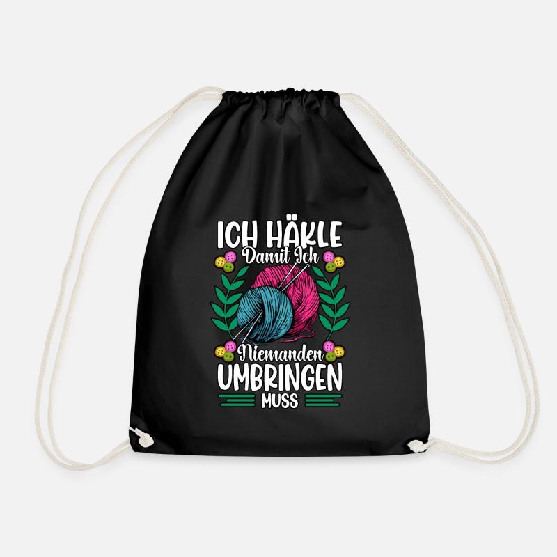 Häkeln - Turnbeutel - Schwarz