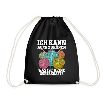 Häkeln - Turnbeutel - Schwarz - Vorne