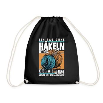 Häkeln - Turnbeutel - Schwarz - Vorne