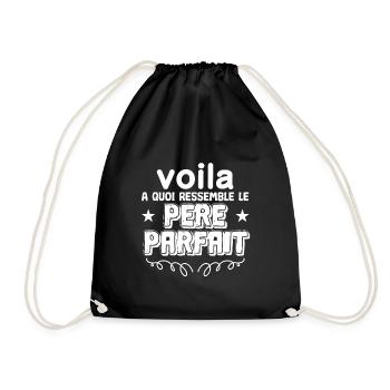 Voilà à quoi ressemble un papa parfait - Sac de sport léger - noir - Devant