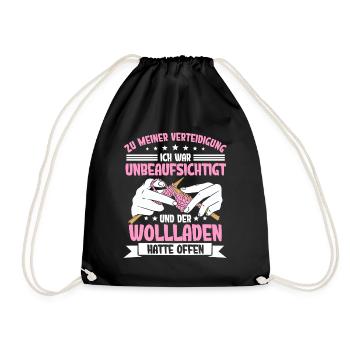 Häkeln - Turnbeutel - Schwarz - Vorne