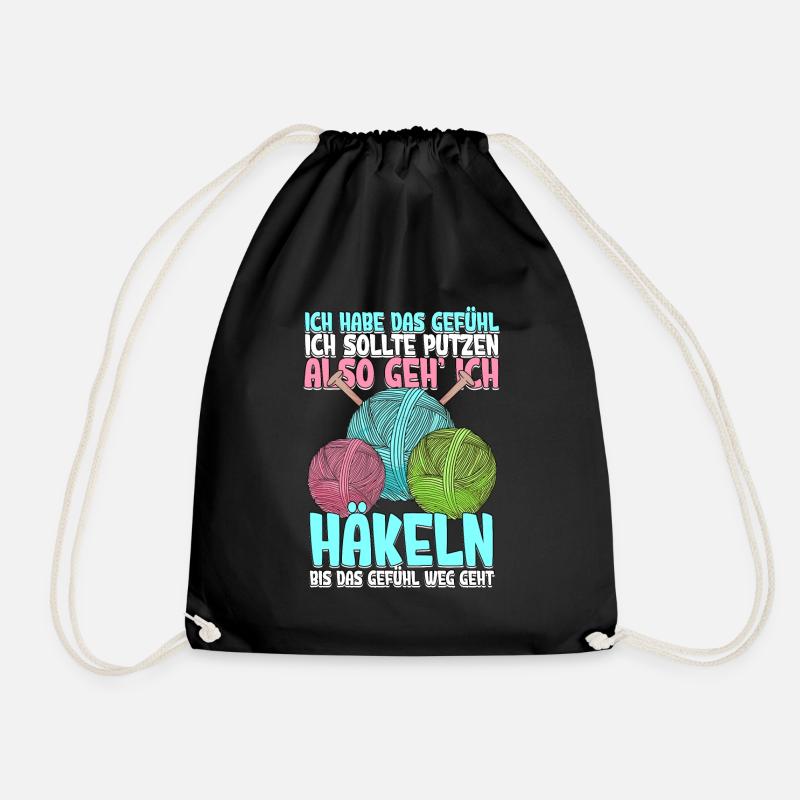 Häkeln - Turnbeutel - Schwarz