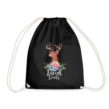 Dirndl Ersatz - Turnbeutel - Schwarz - Vorne