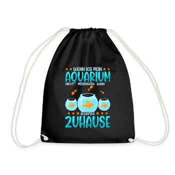 Aquarianer - Turnbeutel - Schwarz - Vorne