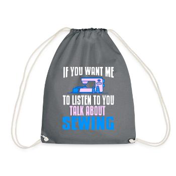 talk about sewing - Turnbeutel - Grau - Vorne
