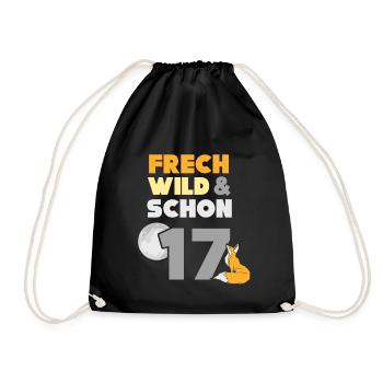 17 Jahre Geburtstag Fuchs - Turnbeutel - Schwarz - Vorne