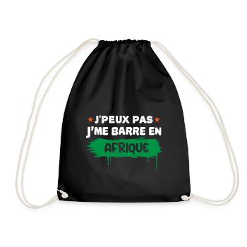 je peux pas je me barre en Afrique | fan D'Afrique - Sac de sport léger - noir - Devant