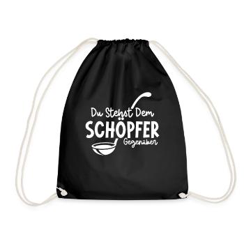 Sauna Du stehst dem Schöpfer Gegenüber - Turnbeutel - Schwarz - Vorne
