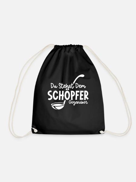 Sauna Du stehst dem Schöpfer Gegenüber - Turnbeutel - Schwarz