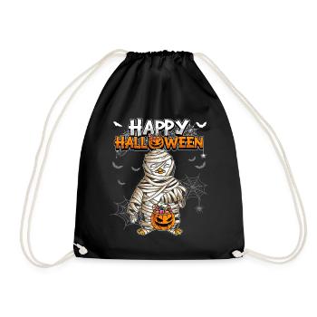 Halloween Pinguin Mumie - Turnbeutel - Schwarz - Vorne