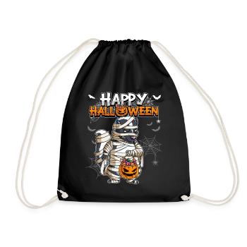 Halloween Stinktier Mumie - Turnbeutel - Schwarz - Vorne