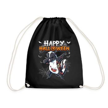 Halloween Stinktier Zombie - Turnbeutel - Schwarz - Vorne