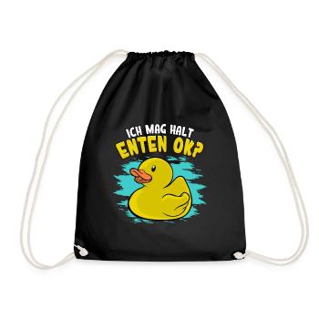Ich Mag Halt Enten - Turnbeutel - Schwarz - Vorne