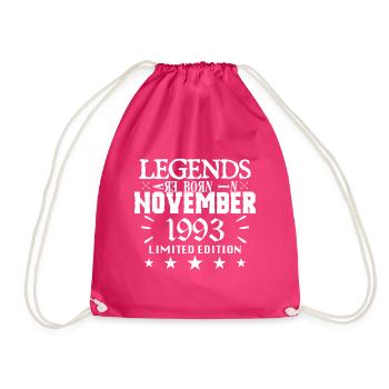 November 1993 | birthday 1993 legends are born - Sac de sport léger - fuchsia - Devant