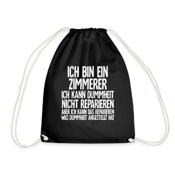Zimmerer - Turnbeutel - Schwarz - Vorne