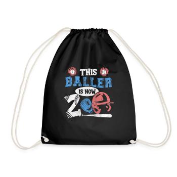 Ce Baller est maintenant 2 Baseball 2nd Birthday - Sac de sport léger - noir - Devant