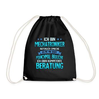 Mechatroniker - Turnbeutel - Schwarz - Vorne